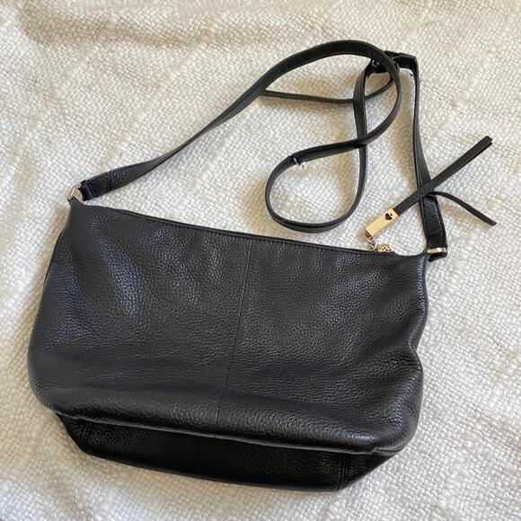 KATE SPADE black leather crossbody bag medium purse - Picture 4 of 9